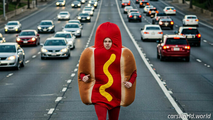 Man Identified as Weiner Disrobes and Runs Across Highway Following Accident | Carscoops